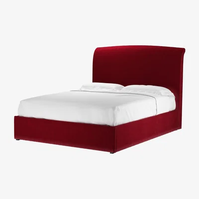 Sofa.com Thea King Ottoman Bed in Malbec Cotton Matt Velvet