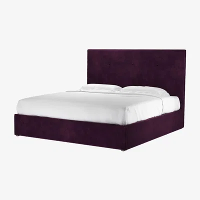 Sofa.com Avery 130cm Super King Ottoman Bed in Damson Smart Velvet
