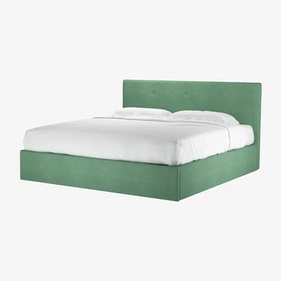 Sofa.com Avery 100cm Super King Ottoman Bed in Celadon Easy Cotton