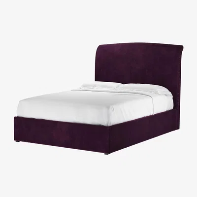 Sofa.com Thea Double Ottoman Bed in Damson Smart Velvet