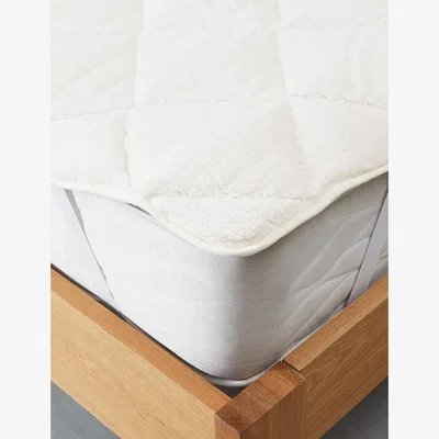 Marks & Spencer M&S Teddy Fleece Mattress Topper - DBL - White, White