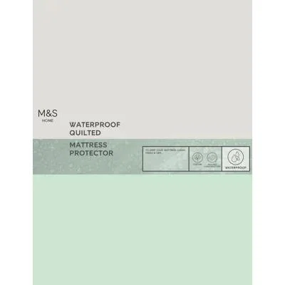 Marks & Spencer M&S Quilted Waterproof Mattress Protector - DBL - White, White