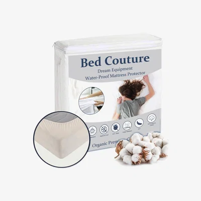 The Range Mattress Protector Organic Premium Cotton  - Cream  / Twin
