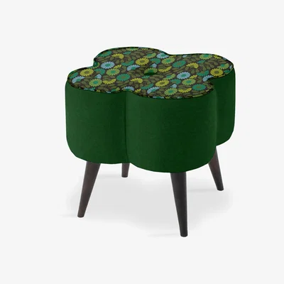 Amara Orla Kiely - Daisy Stool - Small - Bandon Forest/Cosmea Evergreen