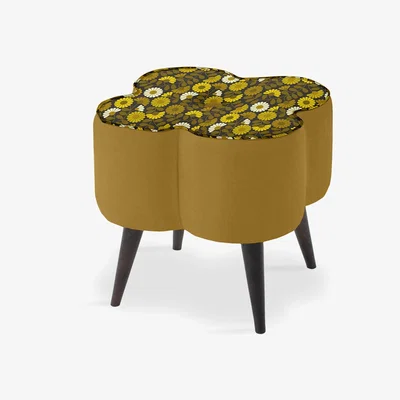 Amara Orla Kiely - Daisy Stool - Small - Bandon Gold/Cosmea Dijon