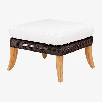 Amara Made Goods - Aurora Ottoman - Brown Rattan