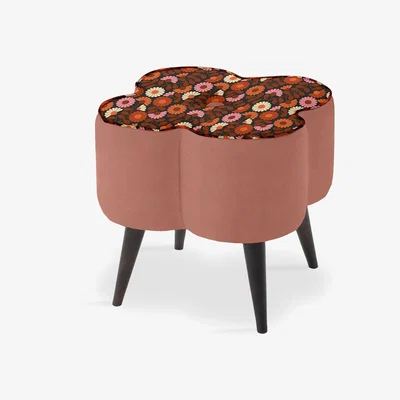 Amara Orla Kiely - Daisy Stool - Small - Bandon Dusty Rose/Cosmea Auburn