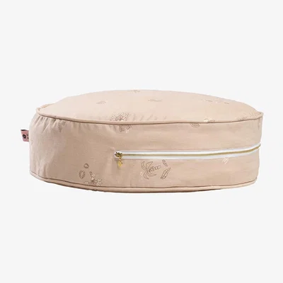 Amara Wigiwama - Round Ottoman - Powder Beige