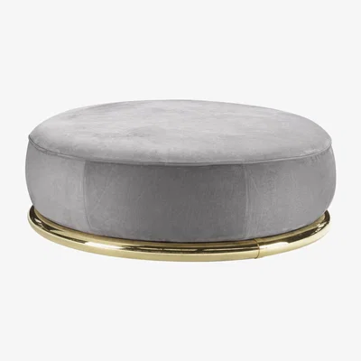 Amara GHIDINI 1961 - Abbracci Ottoman - Nabuk Leather Grey
