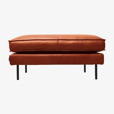 Amara Pols Potten - PPno.1 Leather Footstool - Dark Cognac