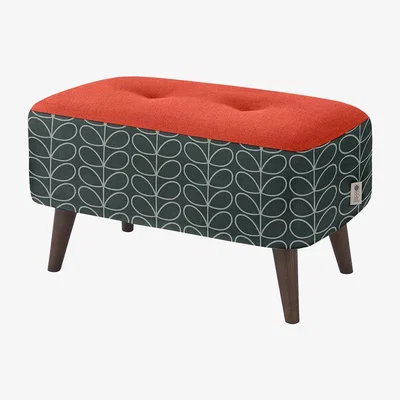 Amara Orla Kiely - Donegal Stool - Small - Charcoal/Tomato
