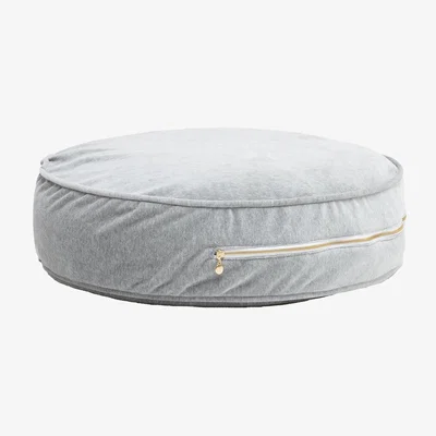 Amara Wigiwama - Round Ottoman - Velvet Grey
