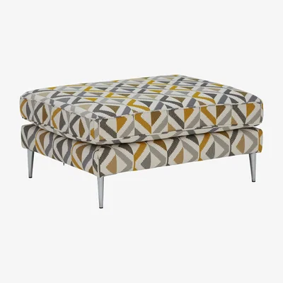 Barker and Stonehouse Conza Velvet Footstool | Barker & Stonehouse