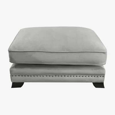 Barker and Stonehouse Dorsey Loafer Stool, Grey Fabric | Barker & Stonehouse