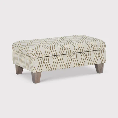 Barker and Stonehouse Kentwell Legged Ottoman, Neutral Fabric | Barker & Stonehouse