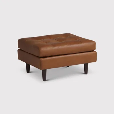 Barker and Stonehouse Hemingway Ottoman, Brown | Barker & Stonehouse