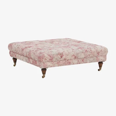 Barker and Stonehouse Drew Pritchard Blackwell Large Button Stool Fabric | Barker & Stonehouse