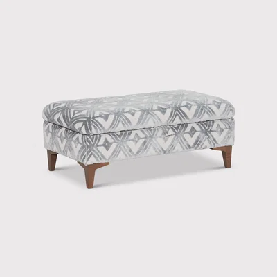 Barker and Stonehouse Dandridge Legged Ottoman, Grey Fabric | Barker & Stonehouse