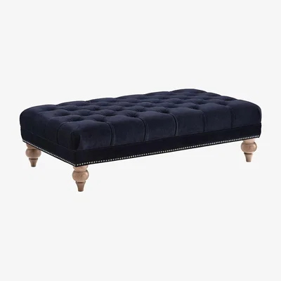 Barker and Stonehouse Ullswater Velvet Footstool