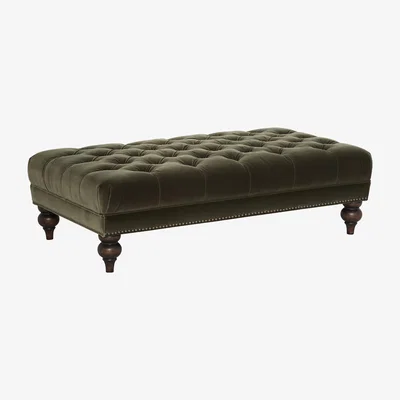 Barker and Stonehouse Everett Footstool, Green | Barker & Stonehouse
