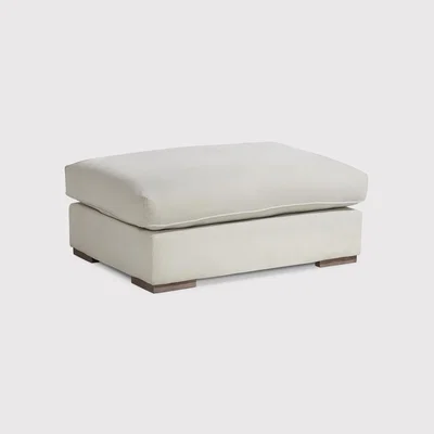 Barker and Stonehouse Strato Grand Footstool, White Fabric | Barker & Stonehouse