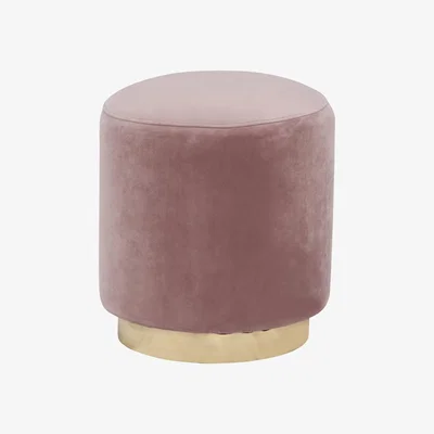 Barker and Stonehouse Small Velvet Stool, Pink | Barker & Stonehouse