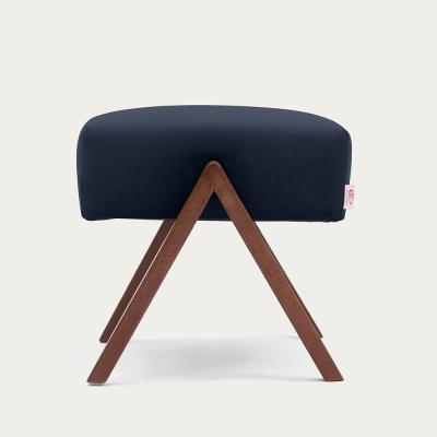 Bombinate.com Night Blue Retrostar Footstool Premium Velvet Line