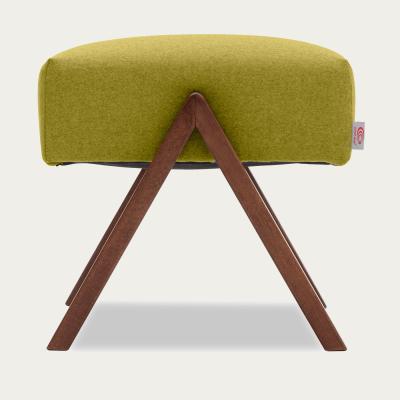 Bombinate.com Lime Yellow Retrostar Footstool Wool Line