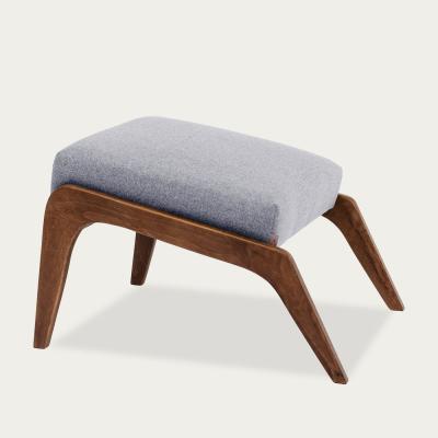 Bombinate.com Stone Grey Apollo Lounge Footstool Wool Line