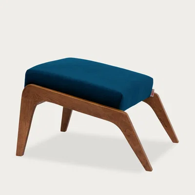 Bombinate.com Royal Blue Apollo Lounge Footstool Velvet Line