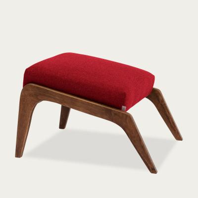 Bombinate.com Fire Red Apollo Lounge Footstool Wool Line