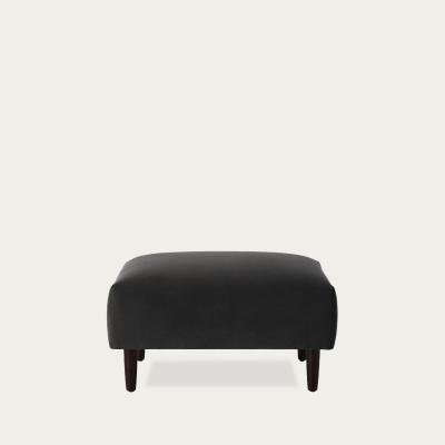 Bombinate.com Charcoal Model 05 Velvet Ottoman