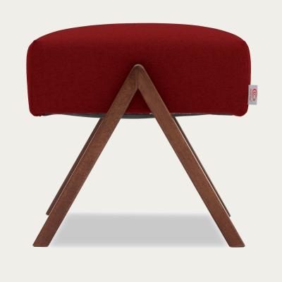 Bombinate.com Fire Red Retrostar Footstool Wool Line