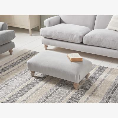 Cox and Cox Kiruna Ottoman – Dove Velvet