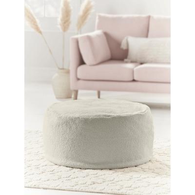 Cox and Cox Teddy Pouffe - Soft Grey
