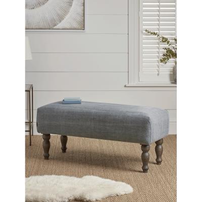 Cox and Cox NEW Sophia Footstool - Vintage Grey