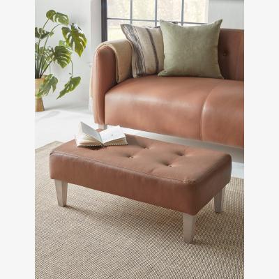 Cox and Cox Narvik Ottoman – Vintage Grey Herringbone