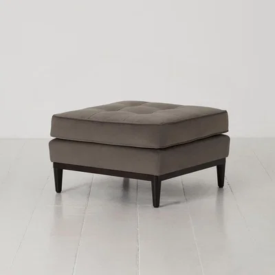 Cuckooland Swyft Model 02 Velvet Footstool - Charcoal