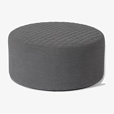 Cuckooland Maze Rattan Ambition Outdoor Quilted Footstool - Lead Chine