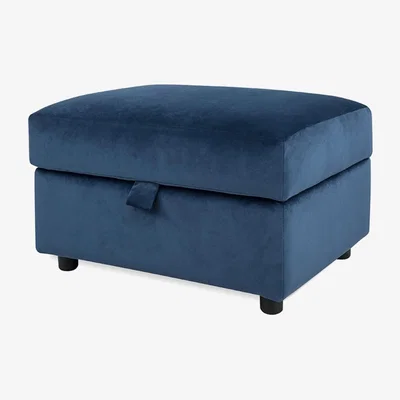 Cuckooland Nimbus Storage Ottoman - Velvet Mustard