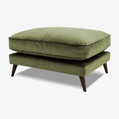Cuckooland Stratus Footstool - Velvet Dusty Pink