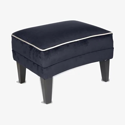 Cuckooland Culinary Concepts Romeo Velvet Footstool with Piping -