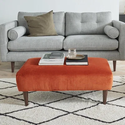 Cuckooland Cirrus Footstool - Velvet Dusty Pink
