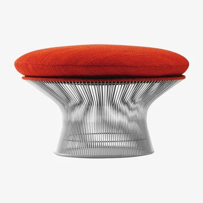 The Conran Shop Platner Ottoman in Rivington & Polished Nickel