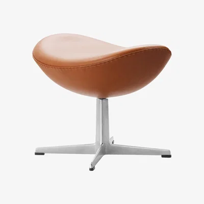 The Conran Shop Egg Footstool in Grace Leather