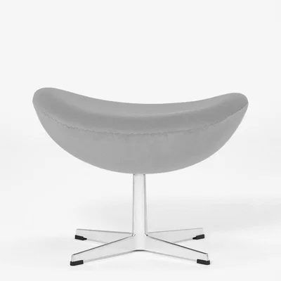 The Conran Shop Exclusive Egg Footstool in Stone Velvet