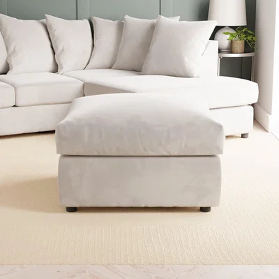 Dunelm Blake Opulent Velvet Footstool Opulent Velvet Champagne