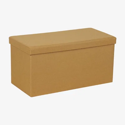 Dunelm Foldable Ochre Ottoman Ochre