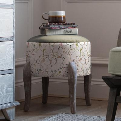 Dunelm Finn Cararra Footstool Carrara Meadow Green