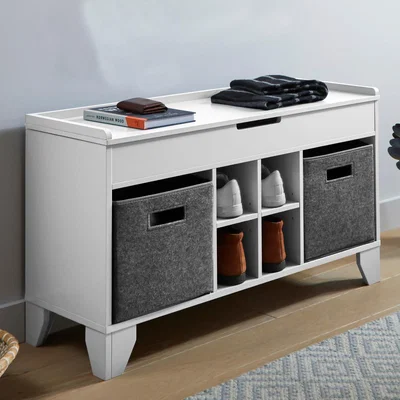 Dunelm Glade Hallway Ottoman White